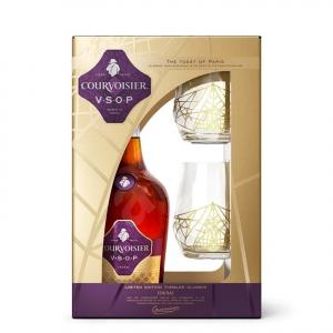 Courvoisier VSOP 0,7l 40% + 2 skla 