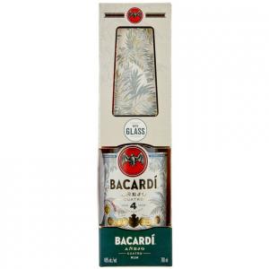 Bacardi Anejo Cuantro 0,7l 40% + sklo 