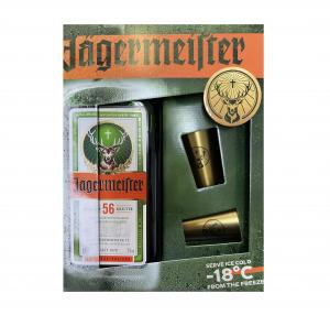 Jagermeister 0,7l 35% +2panáky plech