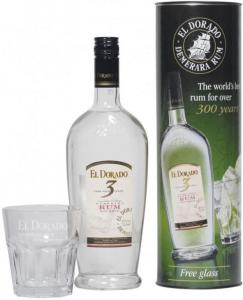 Rum El Dorado 3YO 0,7 l + sklo